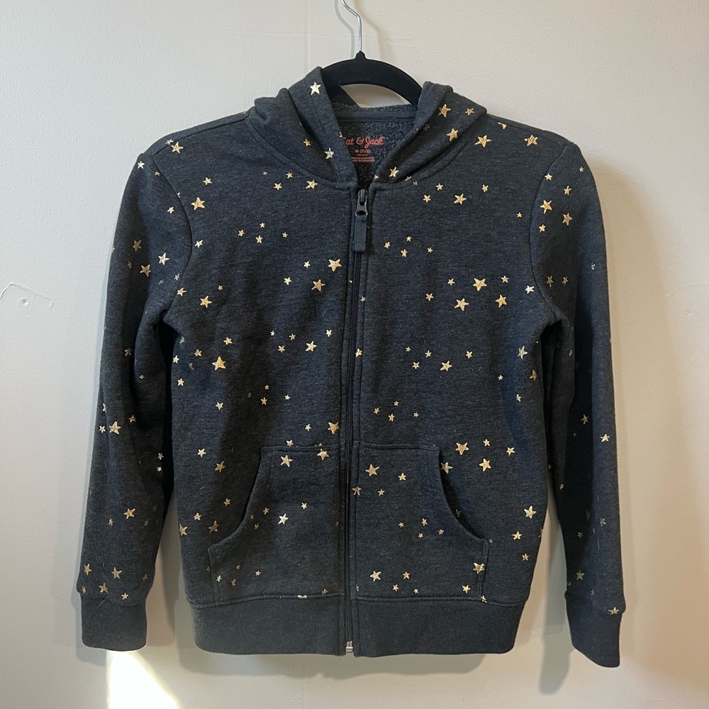 Star zip up hoodie